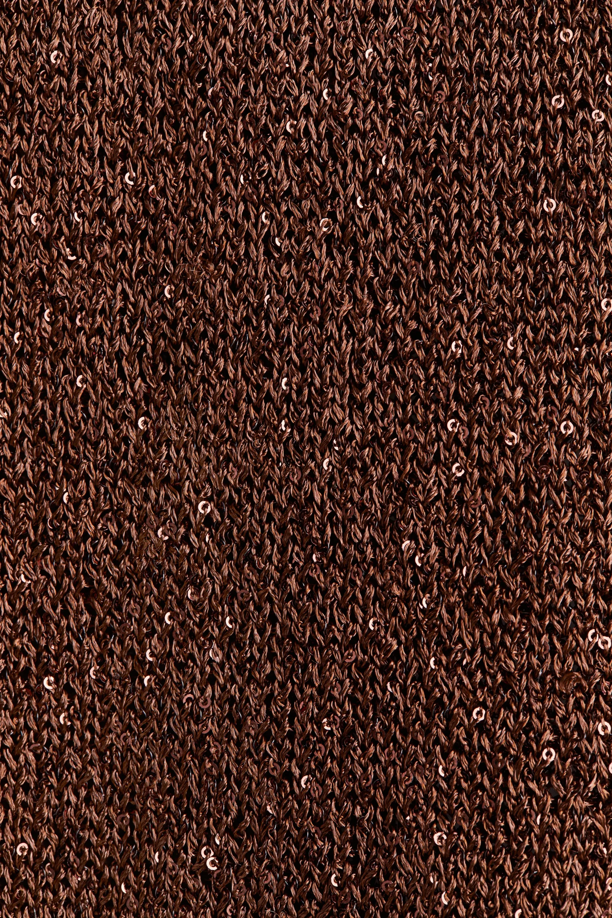 Robe sans manches en maille - Marron