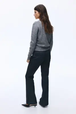 High Flared Jeans - Bleu denim foncé — photo 3