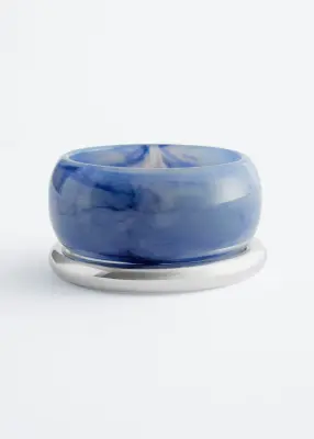 Ensemble de bracelets manchettes - Argenté/Bleu — photo 2