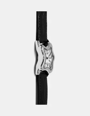 LAPHONT OOBLONG WATCH SILVER BLACK STRAP — photo 3