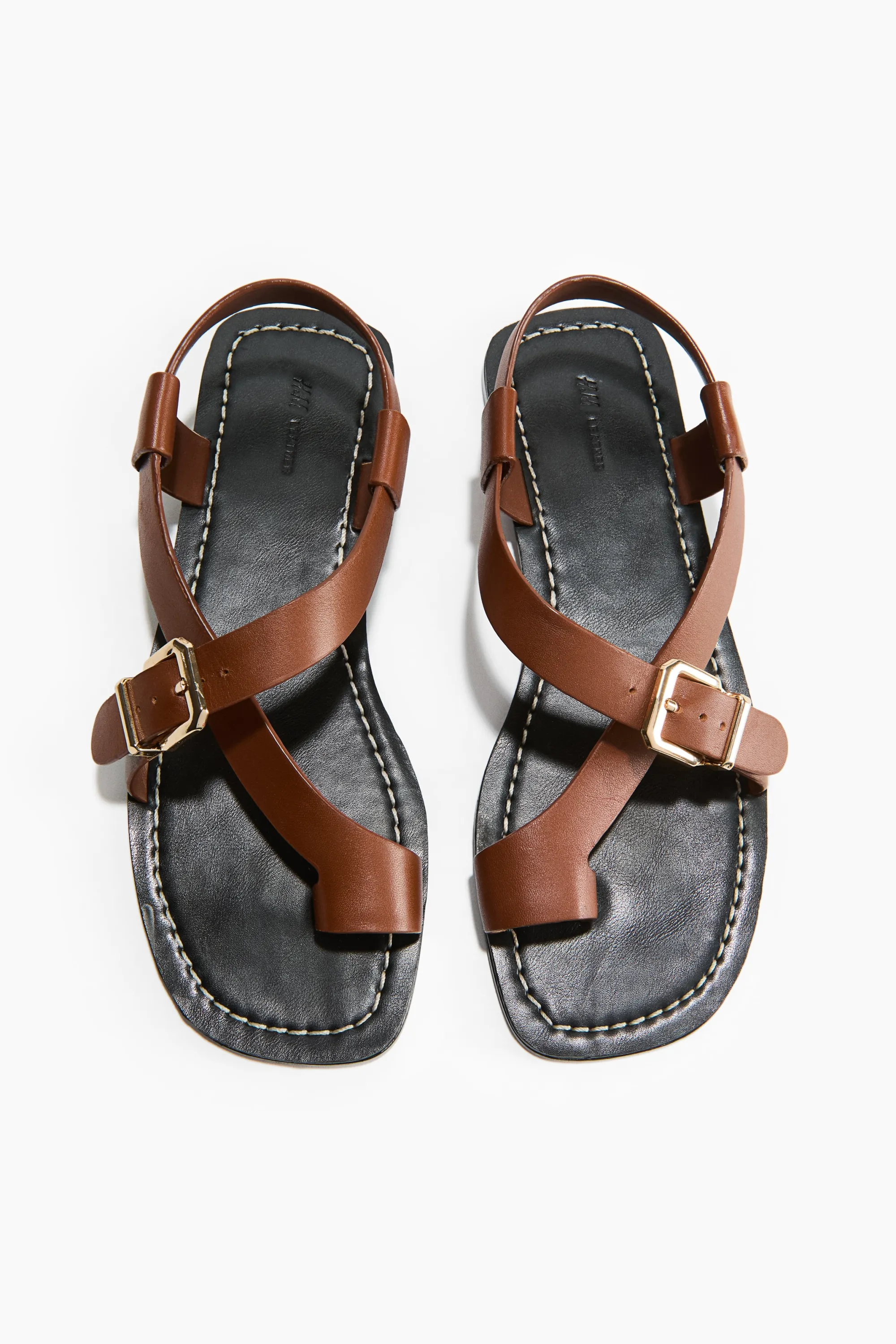 Sandales en cuir - Marron