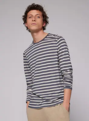 Tee shirt Pirate Col Rond Manches Longues en Lyocel / Tencel / Coton