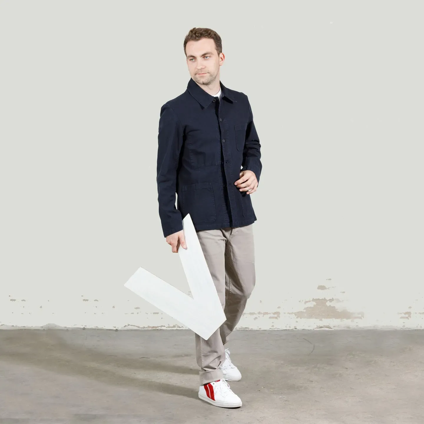 Veste de travail authentique coton bio 1G/5C - Navy foncé