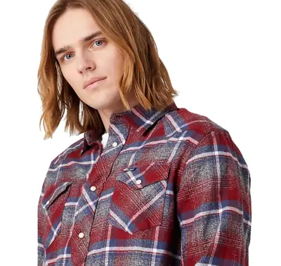 WRANGLER CHEMISE CARREAUX Rouge — photo 5