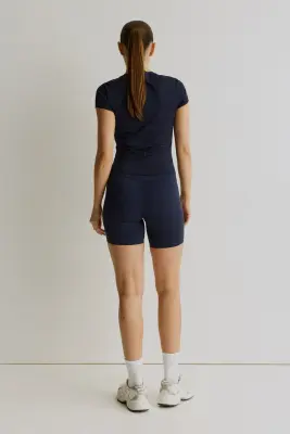 Short cycliste High Waist SculptMove™ - Bleu marine — photo 1