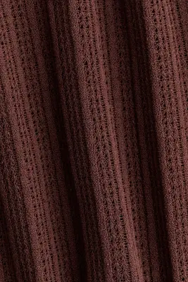 Robe de plage à encolure bateau - Marron foncé — photo 4
