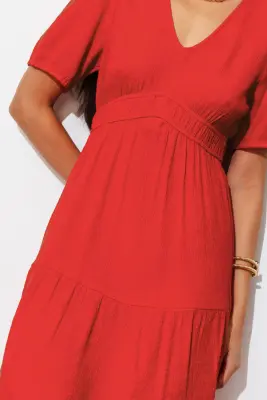 Robe courte unie Femme — photo 5