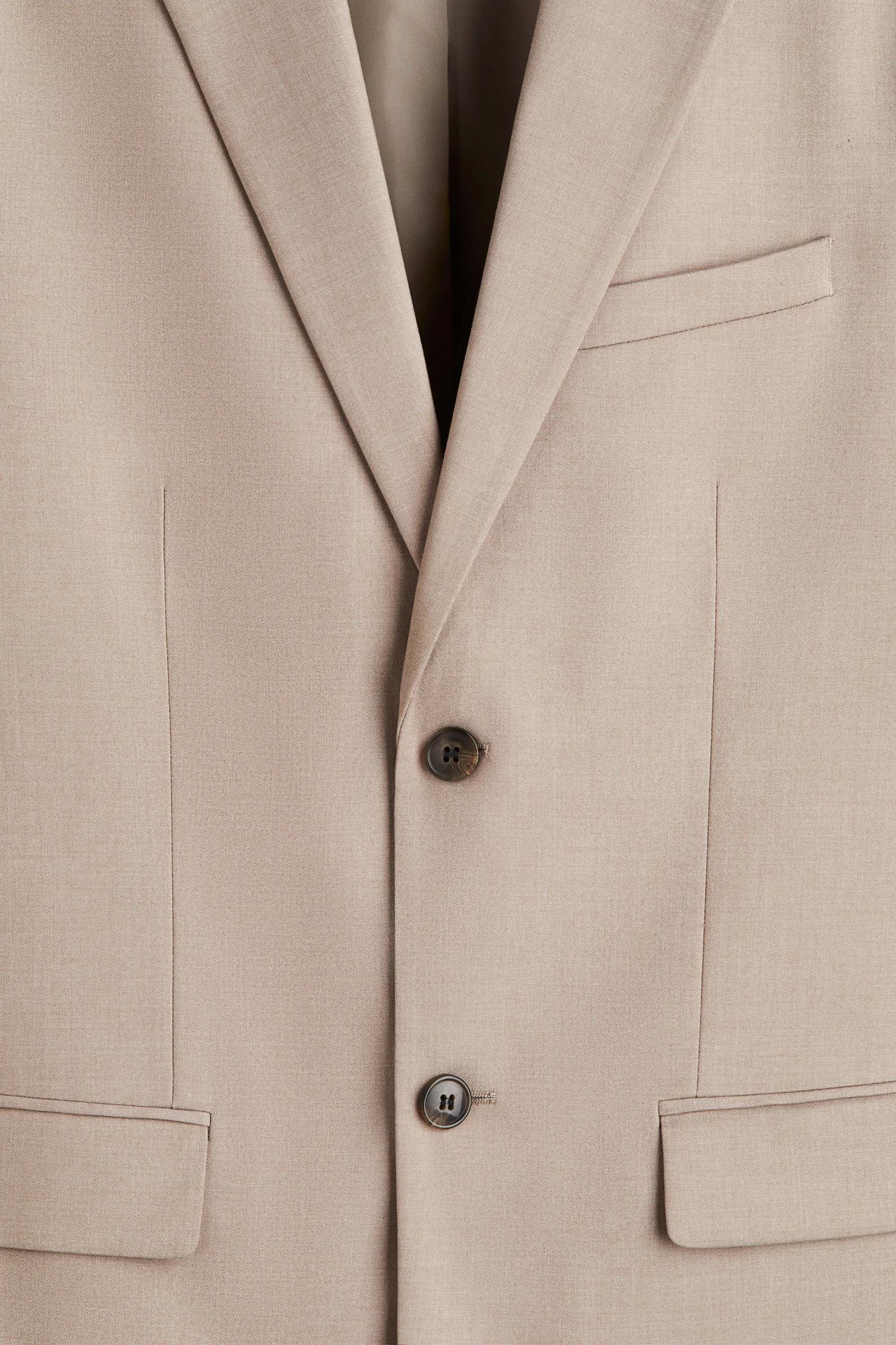 Veste Regular Fit à fermeture droite - Beige