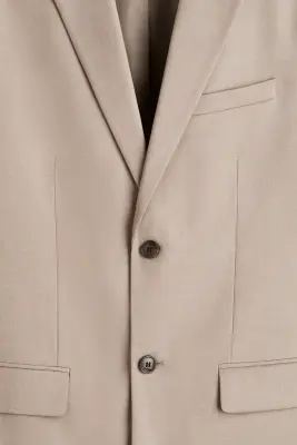 Veste Regular Fit à fermeture droite - Beige — photo 1