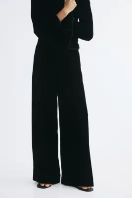 Pantalon large - Noir — photo 1