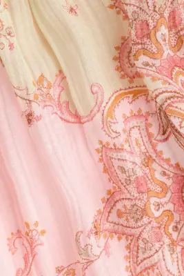 Robe dos nu - Rose clair/motif cachemire — photo 4