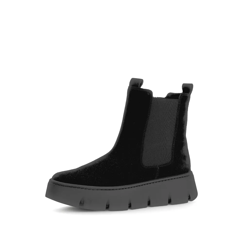 Bottines Gabor 73.742.17 Noires - Cuir Grande Pointure Femme