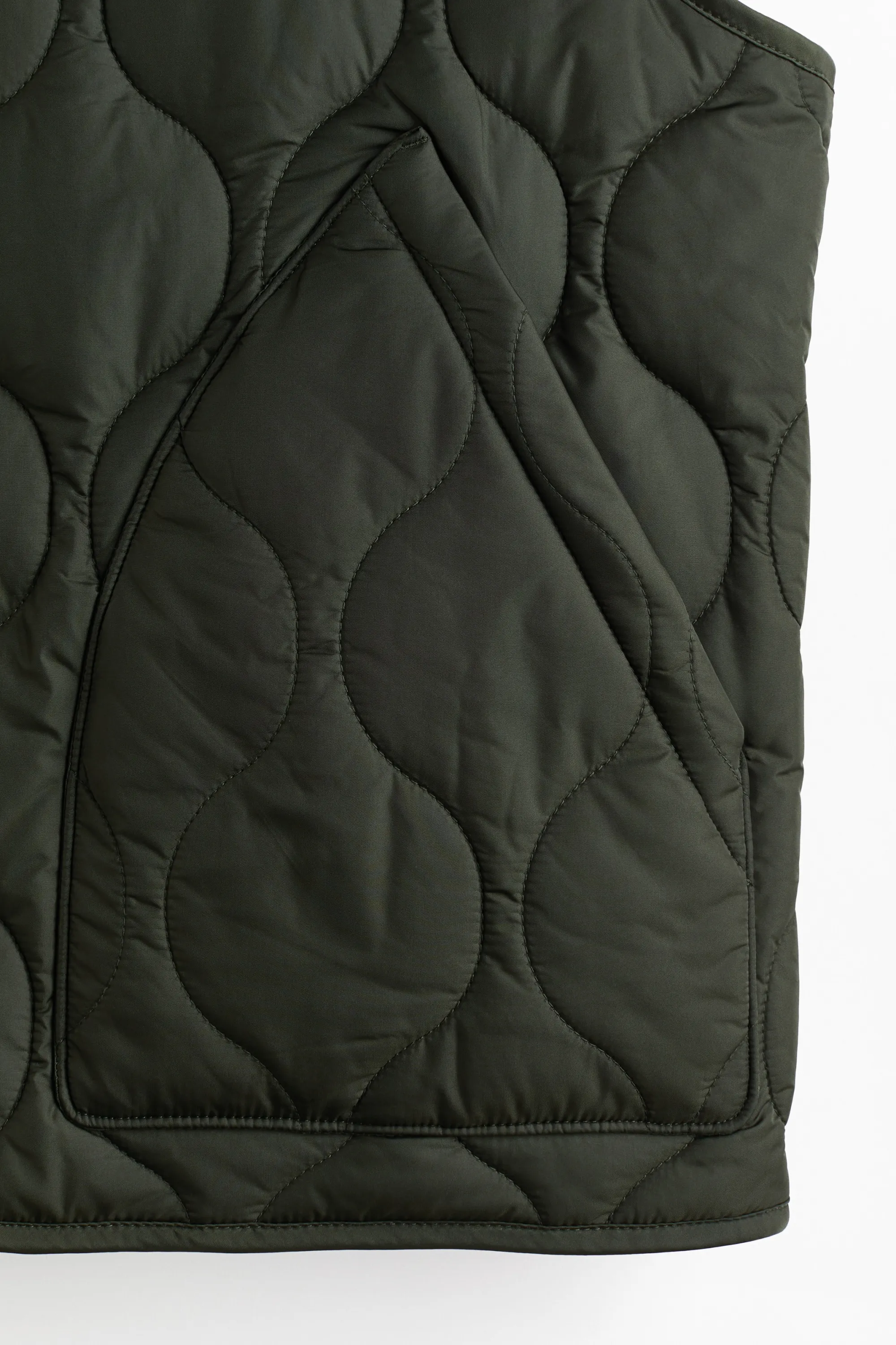 Veste sans manches matelassée - Vert foncé