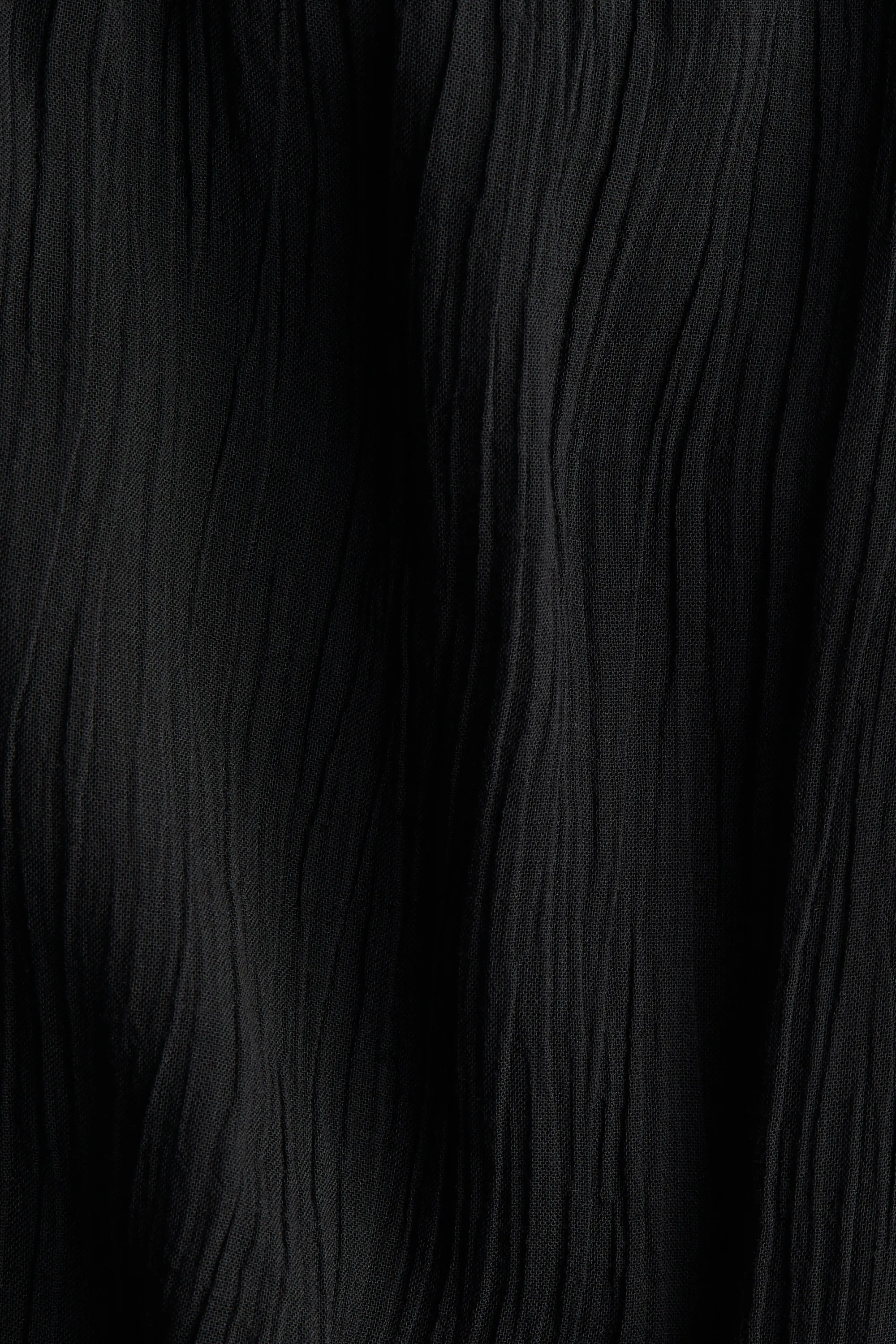 Robe avec col volanté - Noir