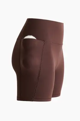 Short cycliste avec poche SoftMove™ - Marron chaud — photo 5