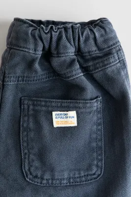 Pantalon en twill de coton - Bleu ancien — photo 3
