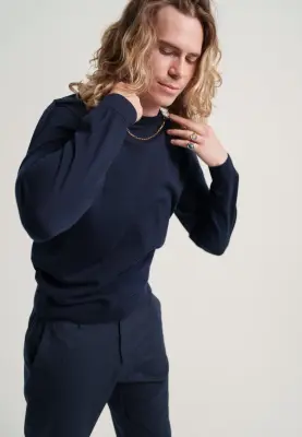 Le pull fin - Bleu marine