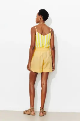 Short uni en lyocell Femme — photo 4