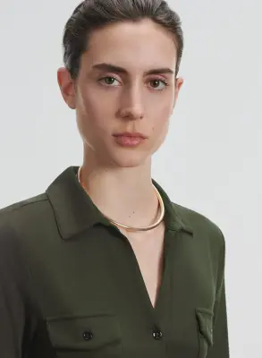 Chemise en viscose et élasthanne — photo 3