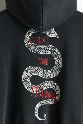 Hoodie imprimé Oversized Fit - Noir/Nirvana — photo 1