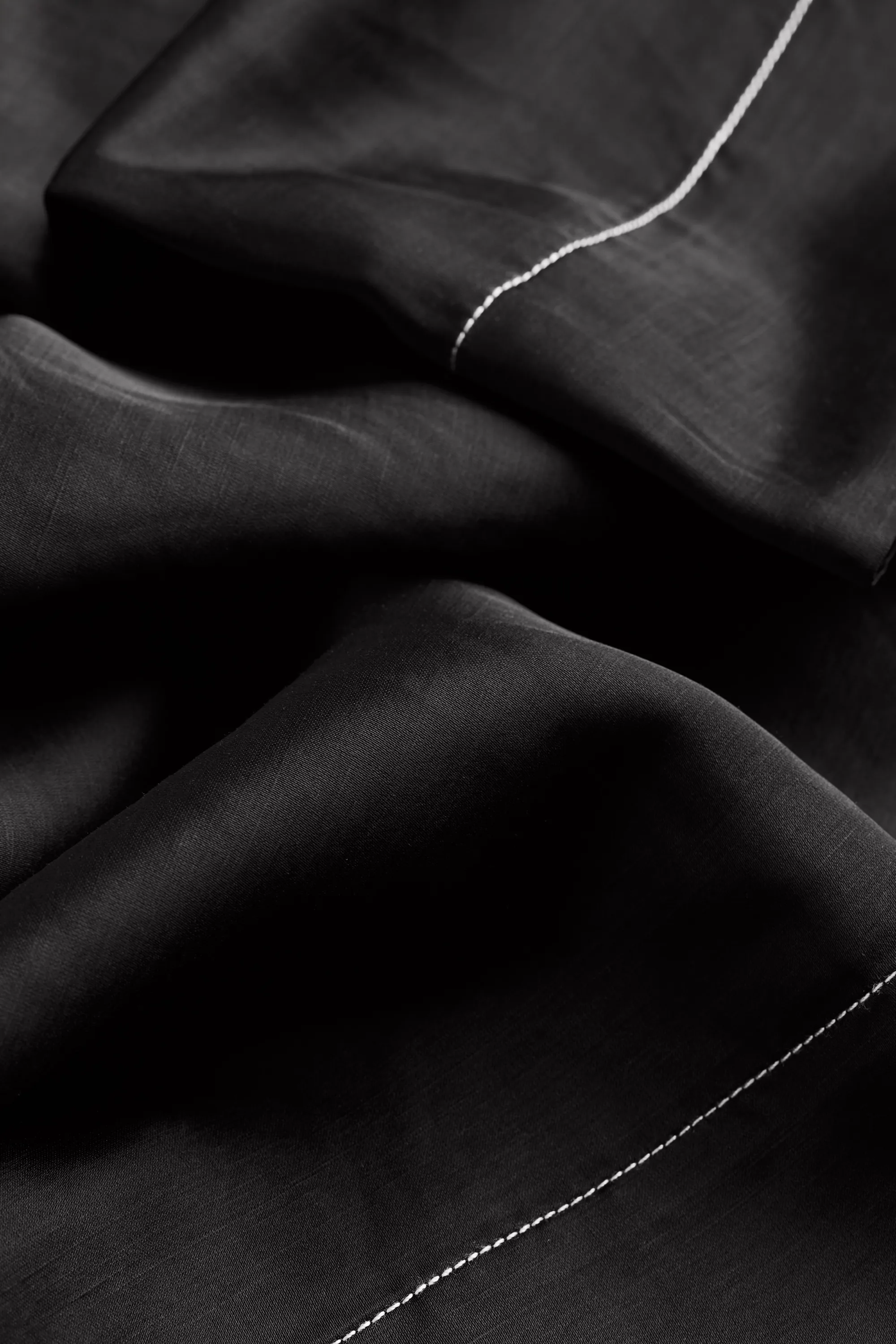 Blouse en lin mélangé - Noir