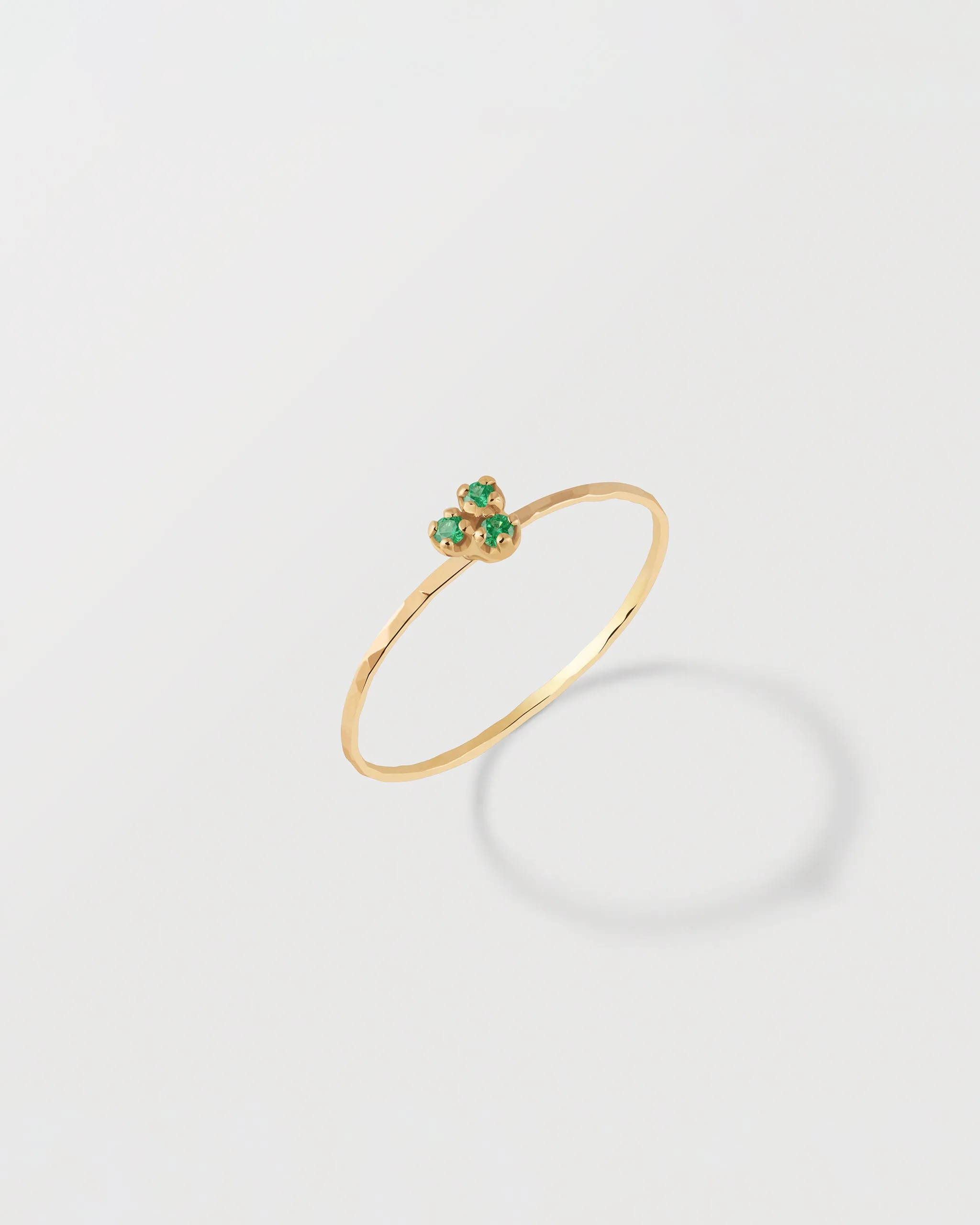 BAGUE OLYMPE, TROIS PIERRES - Or rose 18 carats