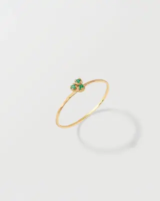 BAGUE OLYMPE, TROIS PIERRES - Or rose 18 carats — photo 1