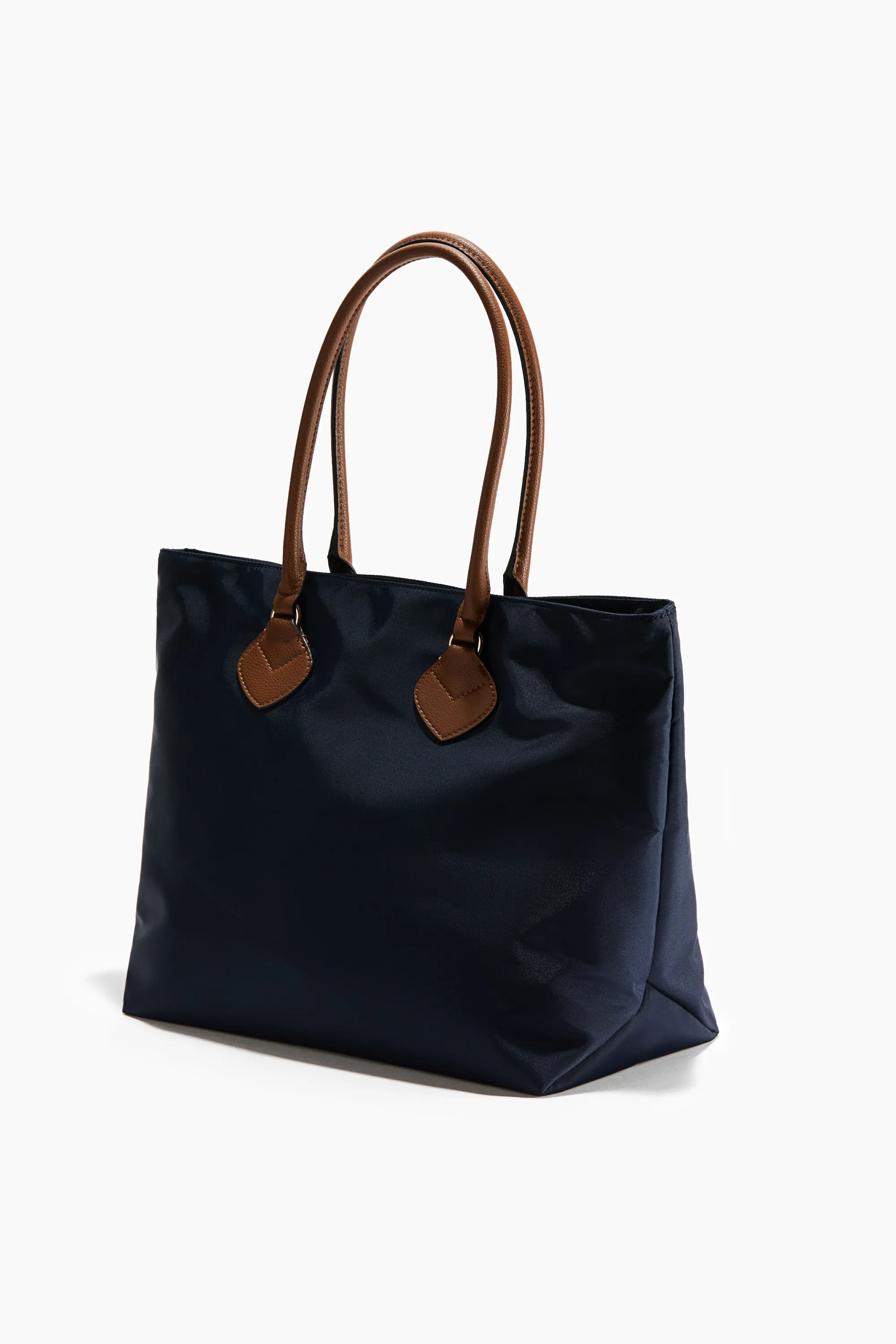 Sac shopping - Bleu marine/marron