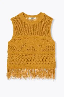 Pull-débardeur ajouré Femme