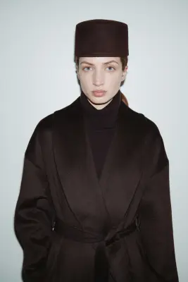 Chapeau en laine - Marron foncé — photo 1