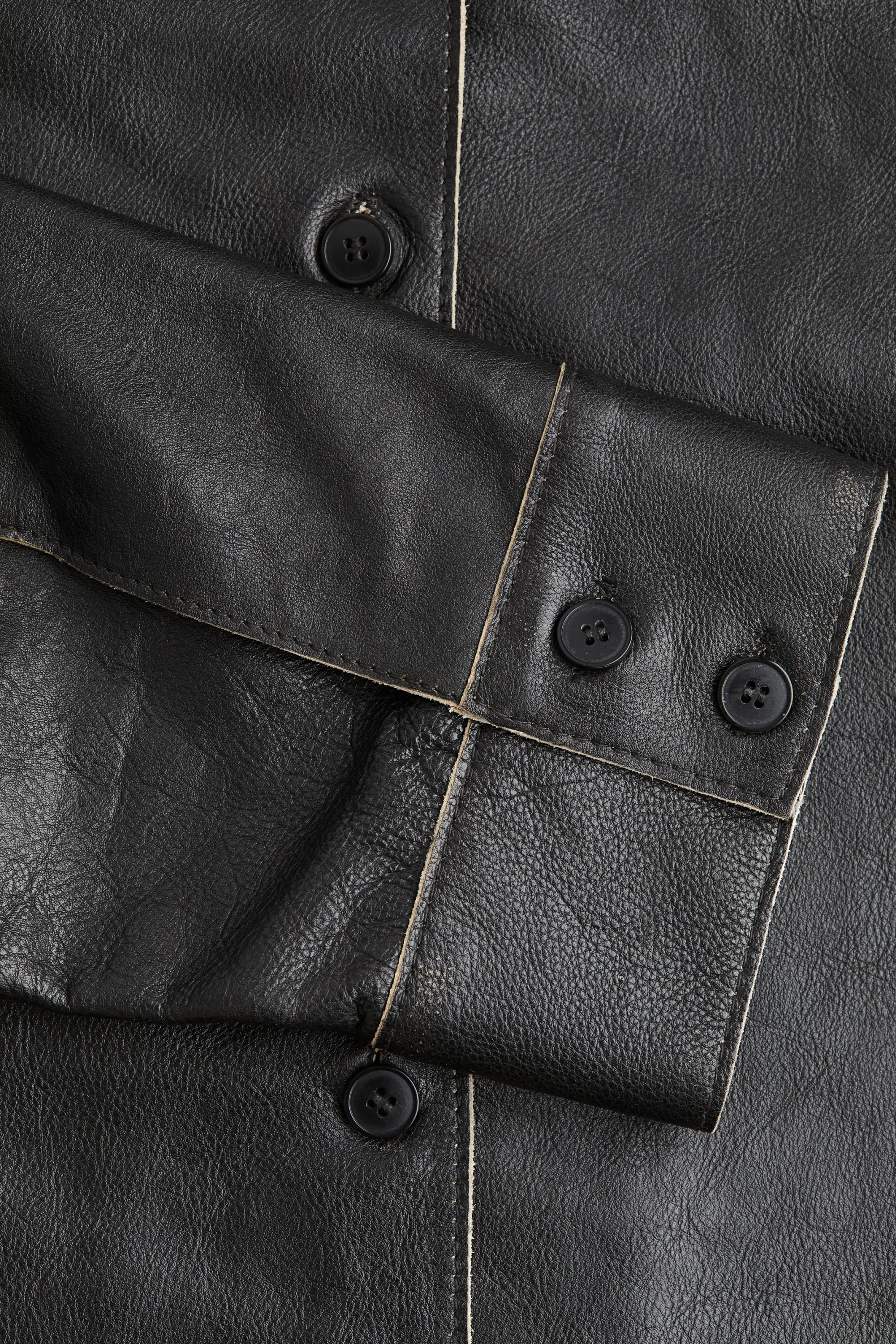 Veste en cuir - Noir