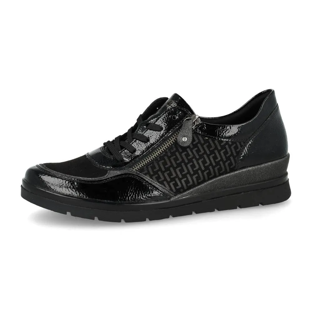 Baskets Remonte R0701-08 Noires - Lacets Grande Pointure Femme