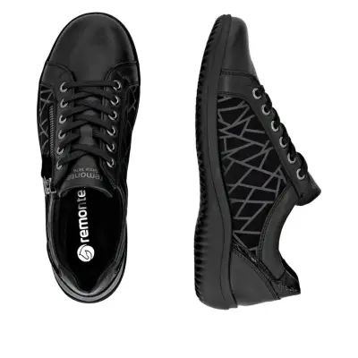 Baskets Remonte D1E10-02 Noires - Lacets Grande Pointure Femme — photo 4