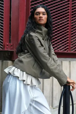 Trench-coat court - Taupe — photo 2