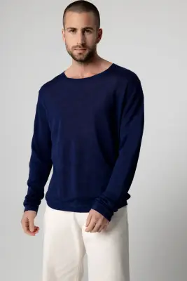 Pull Blue Moon Col Rond Manches Longues en Lin — photo 4