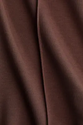 Pantalon jogger à jambes larges avec plis - Marron — photo 5