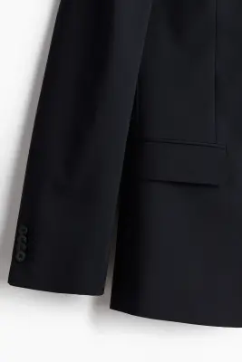 Veste Slim Fit en laine mélangée - Bleu marine — photo 5