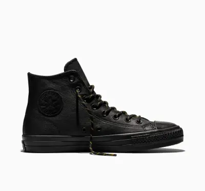 chaussure converse cons ctas hi pro leather – Black/Yellow/Total Eclipse — photo 1