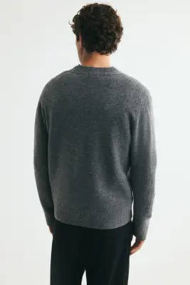 Gilet Regular Fit - Gris foncé chiné — photo 3