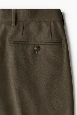 Pantalon chic Regular Fit - Vert kaki foncé — photo 5