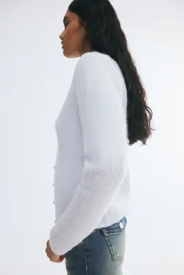 Gilet en maille côtelée - Violet ancien clair — photo 2