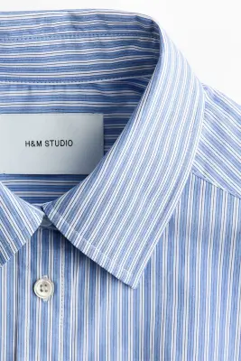 Chemise en popeline - Bleu clair/rayé — photo 3