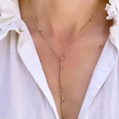 Bracelet ou collier Gold nude MLS 182 - Marie Laure Chamorel — photo 2