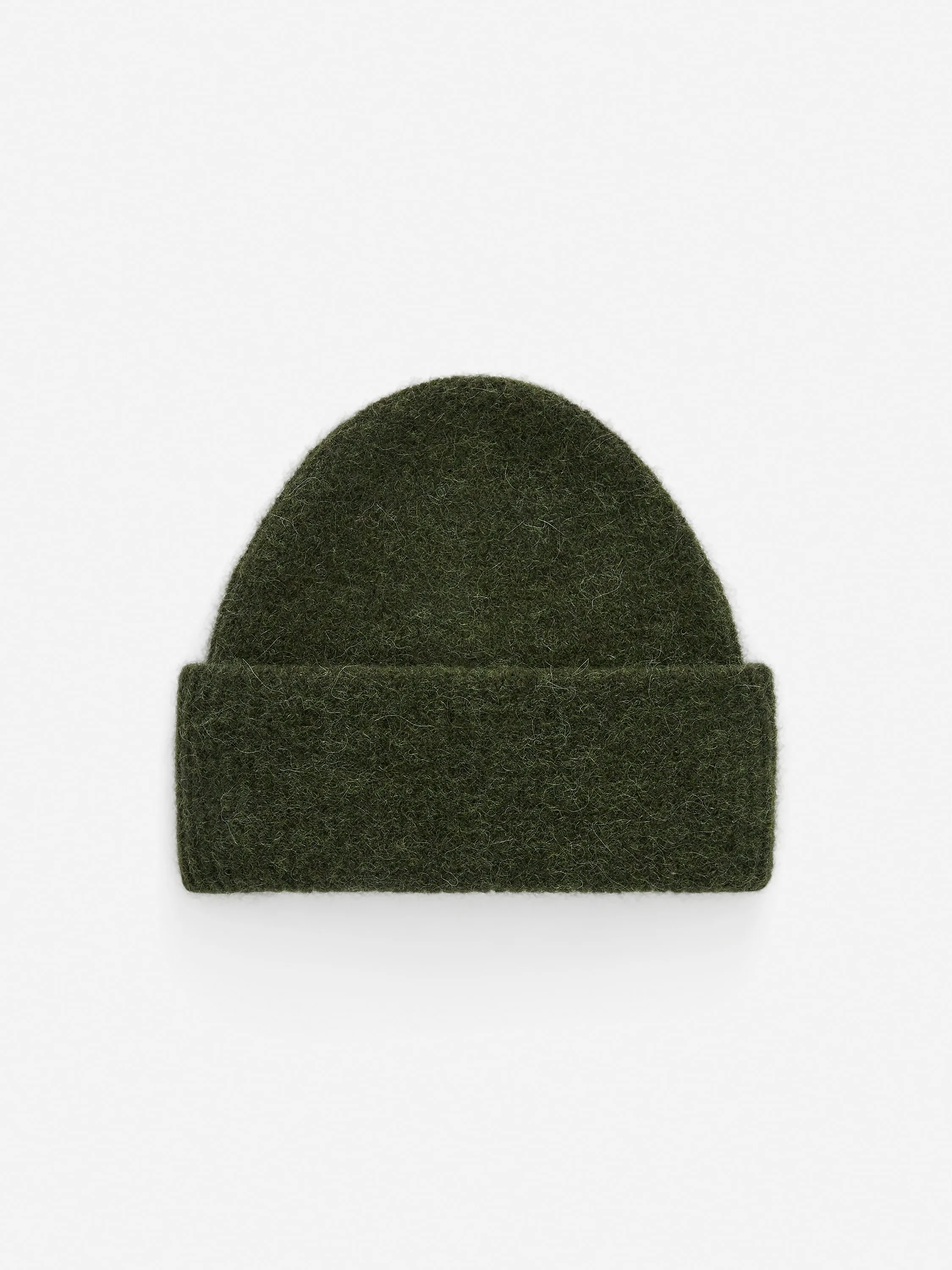 Bonnet en mélange de laine et d'alpaga - Vert