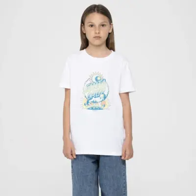 tee shirt santa cruz youth dark arts dot front – white — photo 2