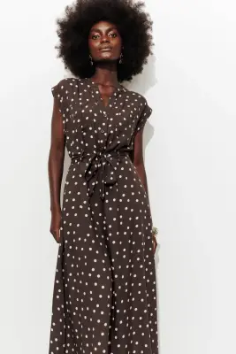 Robe mi-longue ceinturée Femme — photo 5