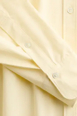 Chemise en popeline de coton - Jaune clair — photo 2