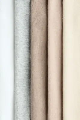 Lot de 5 bodies en coton - Beige clair/gris clair chiné — photo 2