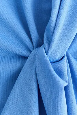 Top avec détail torsadé - Bleu — photo 3