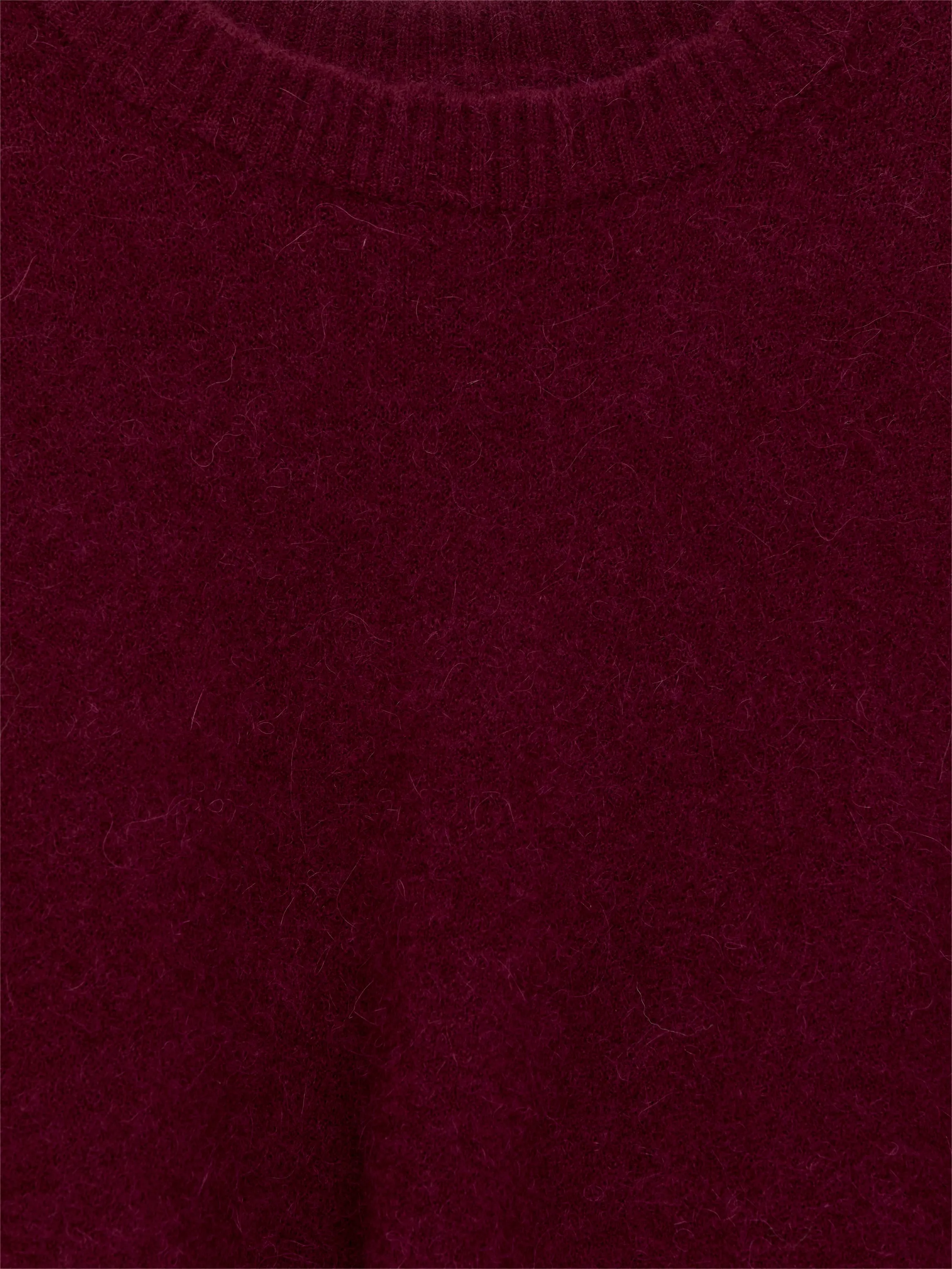 Pull en mélange de laine et d'alpaga - Bordeaux foncé